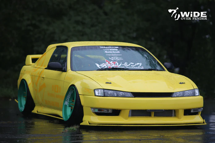 326POWER Buri Wide Front Over Fenders 45mm for Nissan S14 Kouki