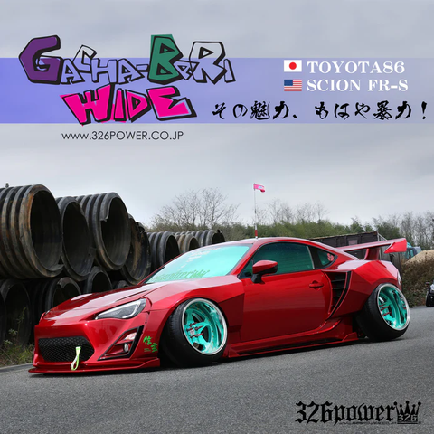 326POWER Gachabari Widebody Conversion Rear Fenders 200mm for Toyota GT86