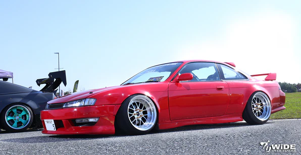 326POWER Buri Wide Front Over Fenders 45mm for Nissan S14 Kouki