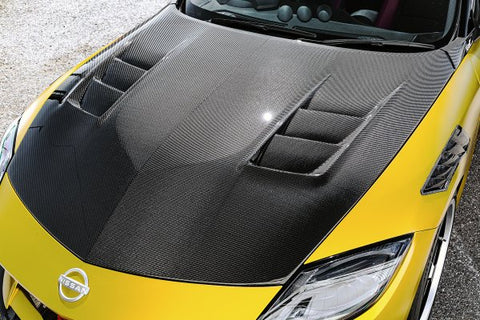 TOP SECRET Dry Carbon Hood with Ducts for Nissan 400Z RZ34