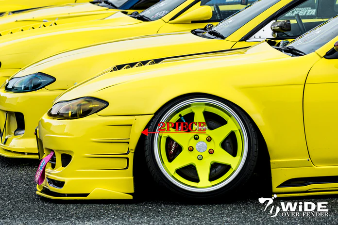 326POWER Buri Wide Front Over Fenders 45mm for Nissan S14 to 326POWER Buri Wide Front Over Fenders 45mm for Nissan S14 to