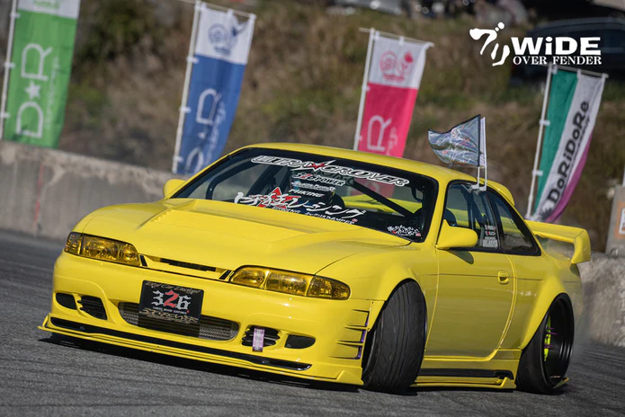 326POWER Buri Wide Front Over Fenders 45mm for Nissan S14 Zenki