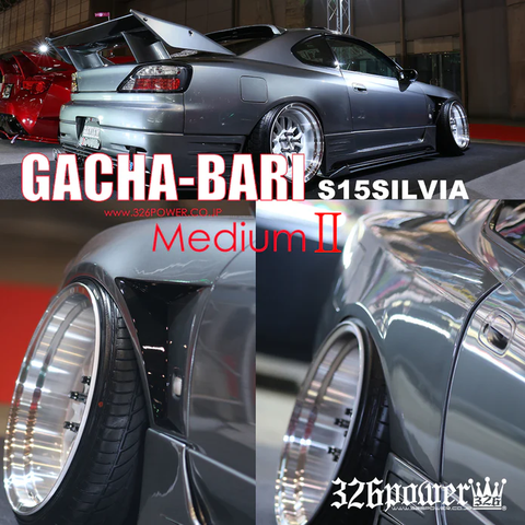 326POWER Gachabari Medium 2 Rear Fenders 55mm for Nissan S15