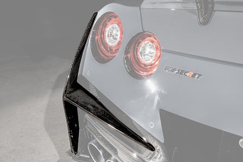 TOP SECRET M17 Carbon Rear Bumper Side Fins for Nissan R35 GTR