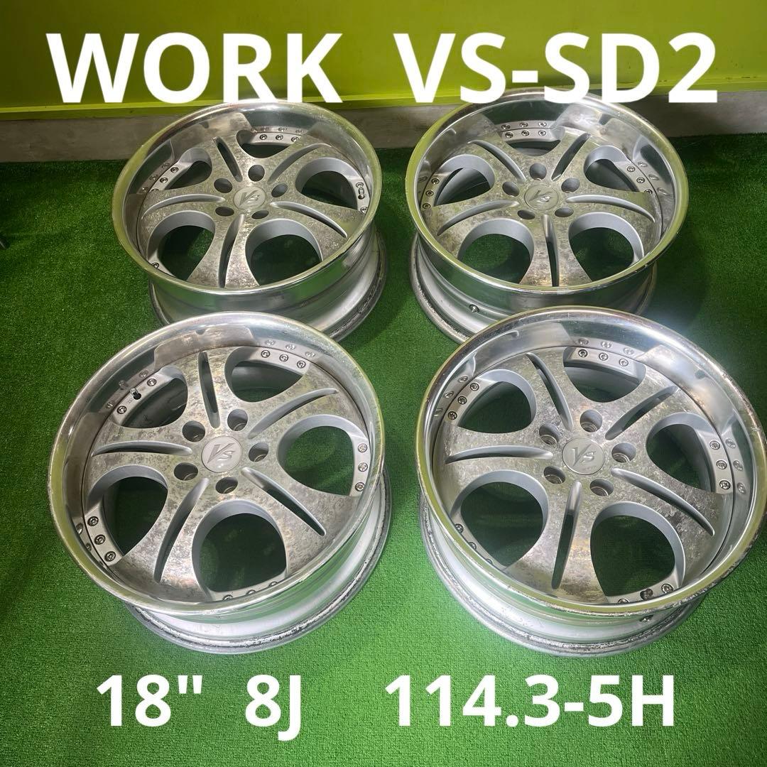 WORK VS-SD2 18x8+33 and 18x8+38 5x114.3 wheel set - photo 1