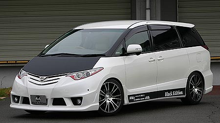 Aero Tech | Rando Black Edition Aero Parts for Toyota Estima Aeras 50 Series Early Model - Front Bumper (Fog Lamps and Covers Included)