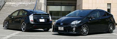 Aero Tech | Rando Black Edition Body Kit for Toyota Prius ZVW30 - Marked Front / Side / Rear 3-piece set (with LED lamp) Complete Kit