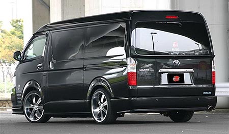 Aero Tech | Body Kit for Toyota HiAce Wide Body (200 Series) - Rear Bumper Spoiler(Replacement Bumper Type)