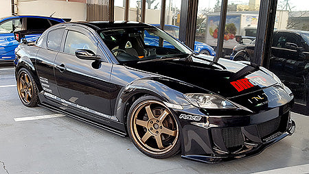 Aero Tech | Body Kit for Mazda RX-8 (SE3P) Early Model - (3)3D GT-Wing(1500mm With End Plates FRP)