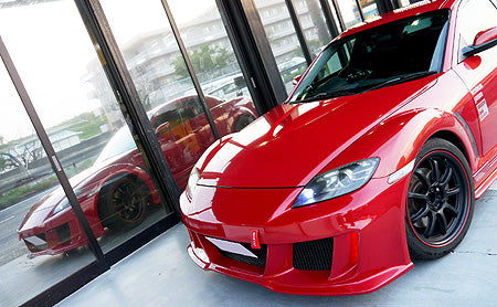 Aero Tech | Body Kit for Mazda RX-8 (SE3P) Early Model - Front Bumper (Without LED Daylight Kit) LED Mounting Areas Become Open Ducts