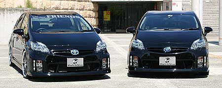 Aero Tech | Rando Black Edition Body Kit for Toyota Prius ZVW30 - Marked Front / Side / Rear 3-piece set (without LED lamps) Complete Kit