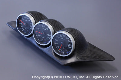 C-West | Meter Hood (3 Gauge) for Honda CR-Z (ZF1 / ZF2) - photo 1