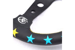 Vertex 7 Star Steering Wheel (Blue/Mint) 330mm