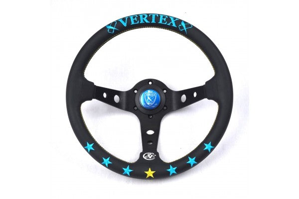 Vertex 7 Star Steering Wheel (Blue/Mint) 330mm