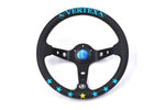 Vertex 7 Star Steering Wheel (Blue/Mint) 330mm