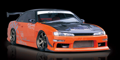 M-Sports Hood for Nissan 240sx S14 Kouki (FRP or Carbon)