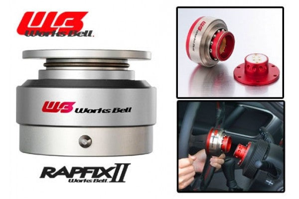 Works Bell Rapfix Steering Wheel Quick Release - Silver