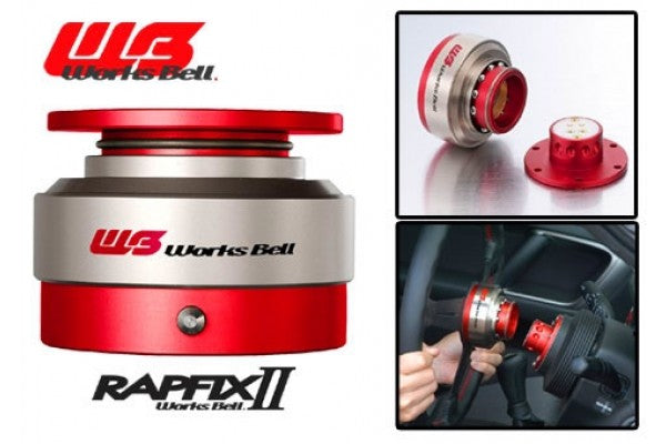 Works Bell Rapfix Steering Wheel Quick Release - Red