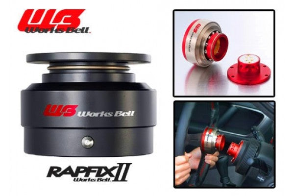 Works Bell Rapfix Steering Wheel Quick Release - Black