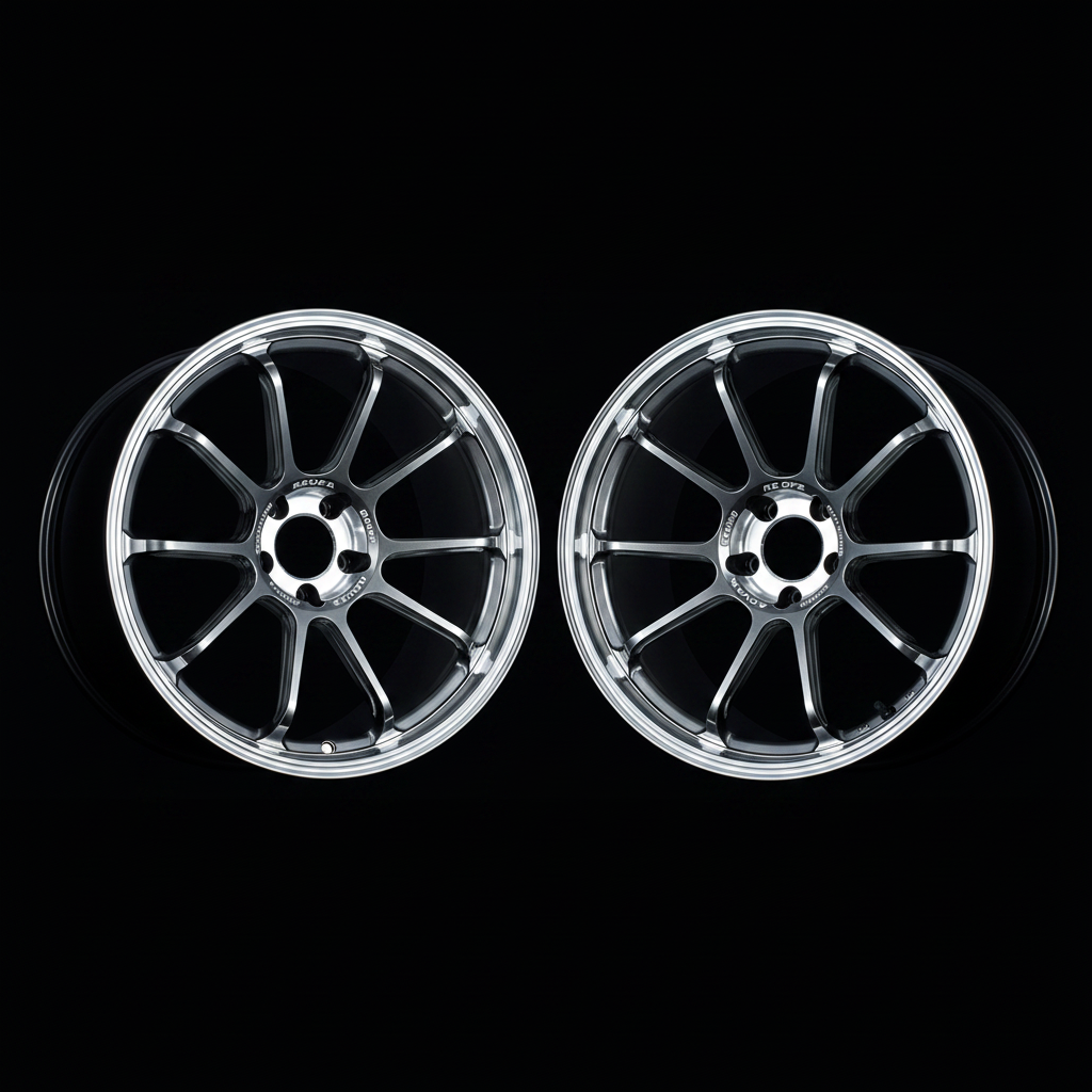 Advan | RZ-DF2 Diamond Cut & Hyper Platinum Black | 5X100 | 19X8.5 +45 (Pair)