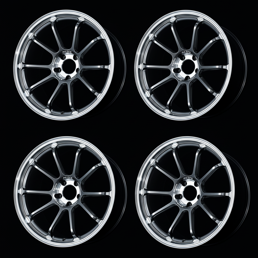 Advan | RZ-DF2 Diamond Cut & Hyper Platinum Black | 5X112 | 19X9.5 +38 (Set)