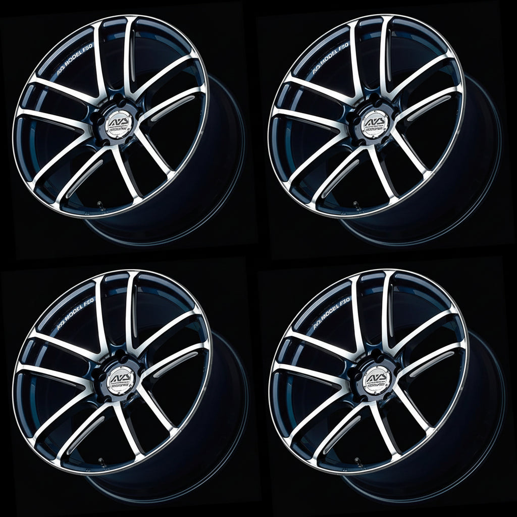 Yokohama | AVS Model F50 Platinum Blue | 5X112 | 19X8.0 +48 (Set)