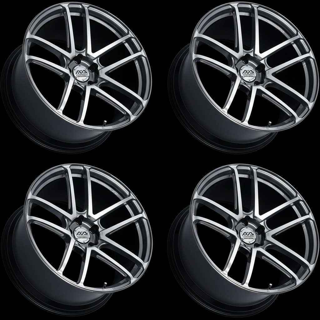 Yokohama | AVS Model F50 Hyper Platinum Black | 5X112 | 19X8.0 +48 (Set)