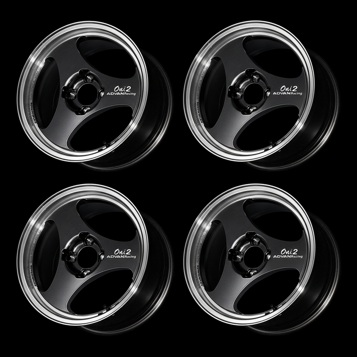 Advan | ONI2 Machining & Black Gunmetal | 4X100 | 14X5.5 +45 (Set)