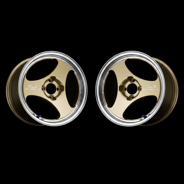 Advan | ONI2 Machining & Champagne Gold | 4X100 | 15X5.5 +45 (Pair)