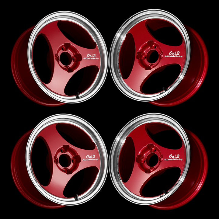 Advan | ONI2 Machining & Racing Candy Red | 4X100 | 15X6.0 +45 (Set)
