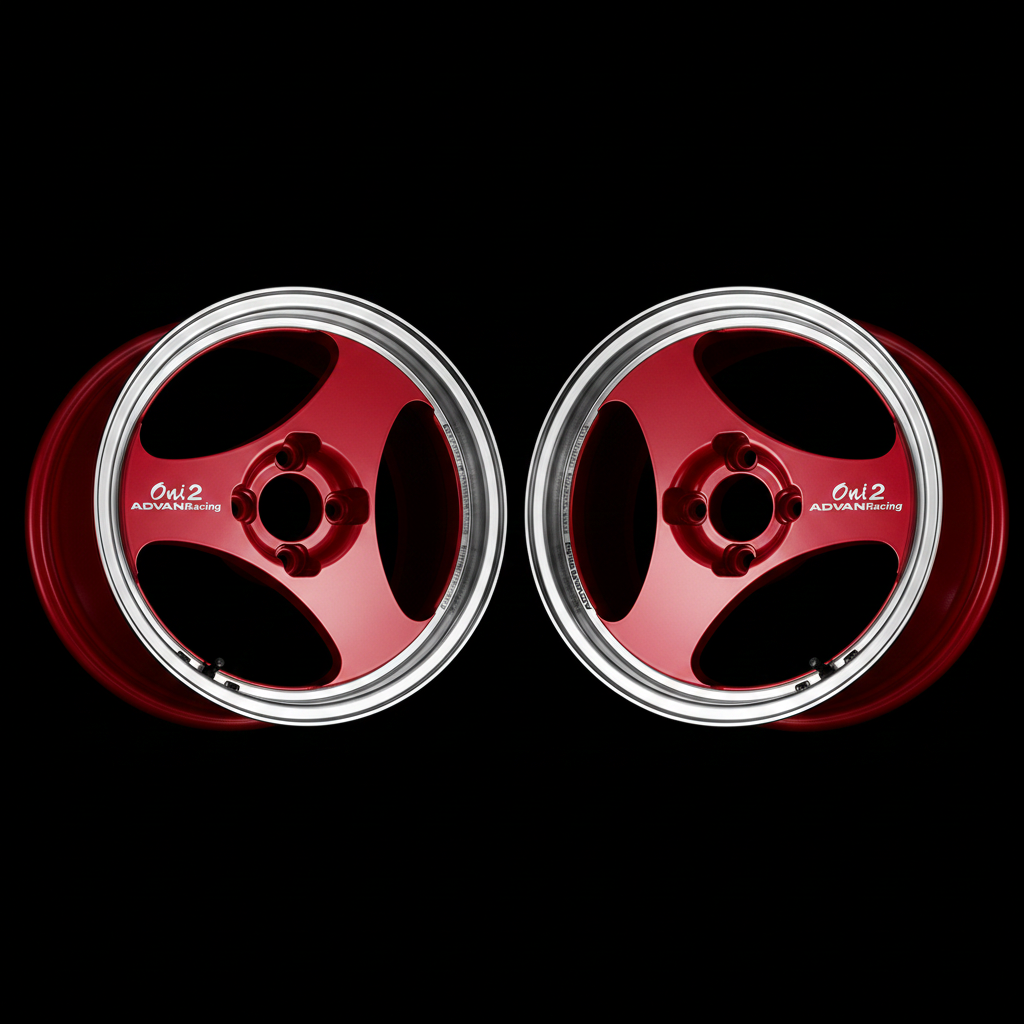 Advan | ONI2 Machining & Racing Candy Red | 4X100 | 15X6.0 +45 (Pair)