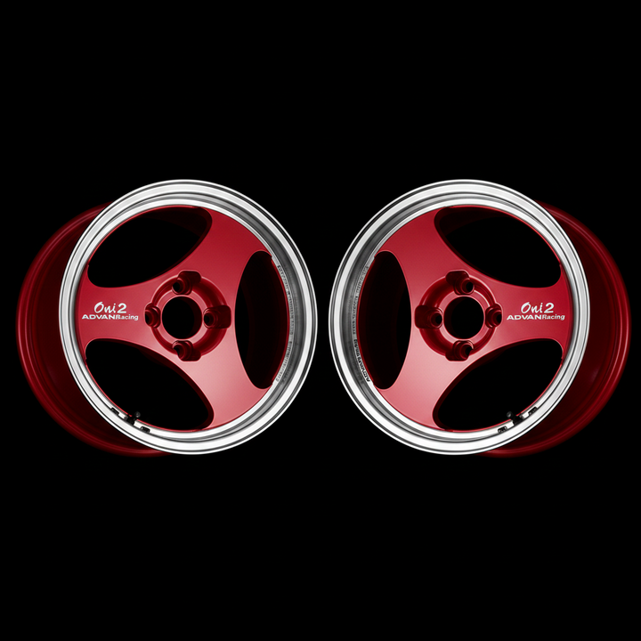Advan | ONI2 Machining & Racing Candy Red | 4X100 | 15X6.0 +45 (Pair)