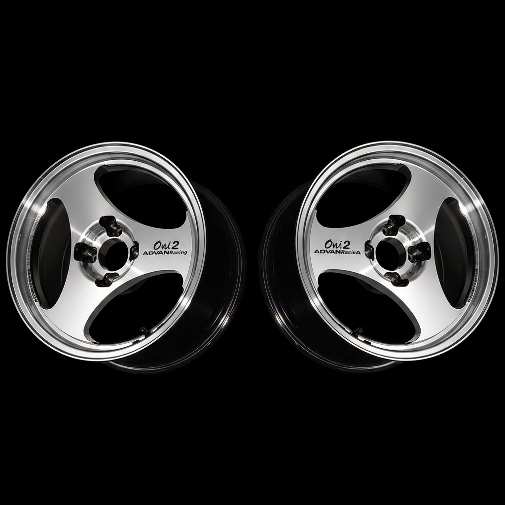 Advan | ONI2 Machining & Diamond Cut | 4X100 | 14X6.0 +45 (Pair)