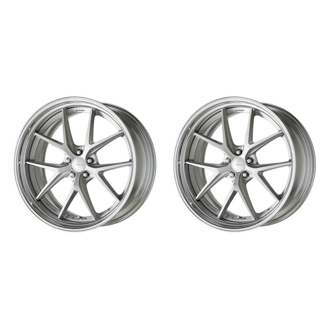 Work Wheels | GNOSIS RXS Brushed Silver Clear | 5X112 | 21X10.5 +9 | Step Rim | A Disk (Pair)