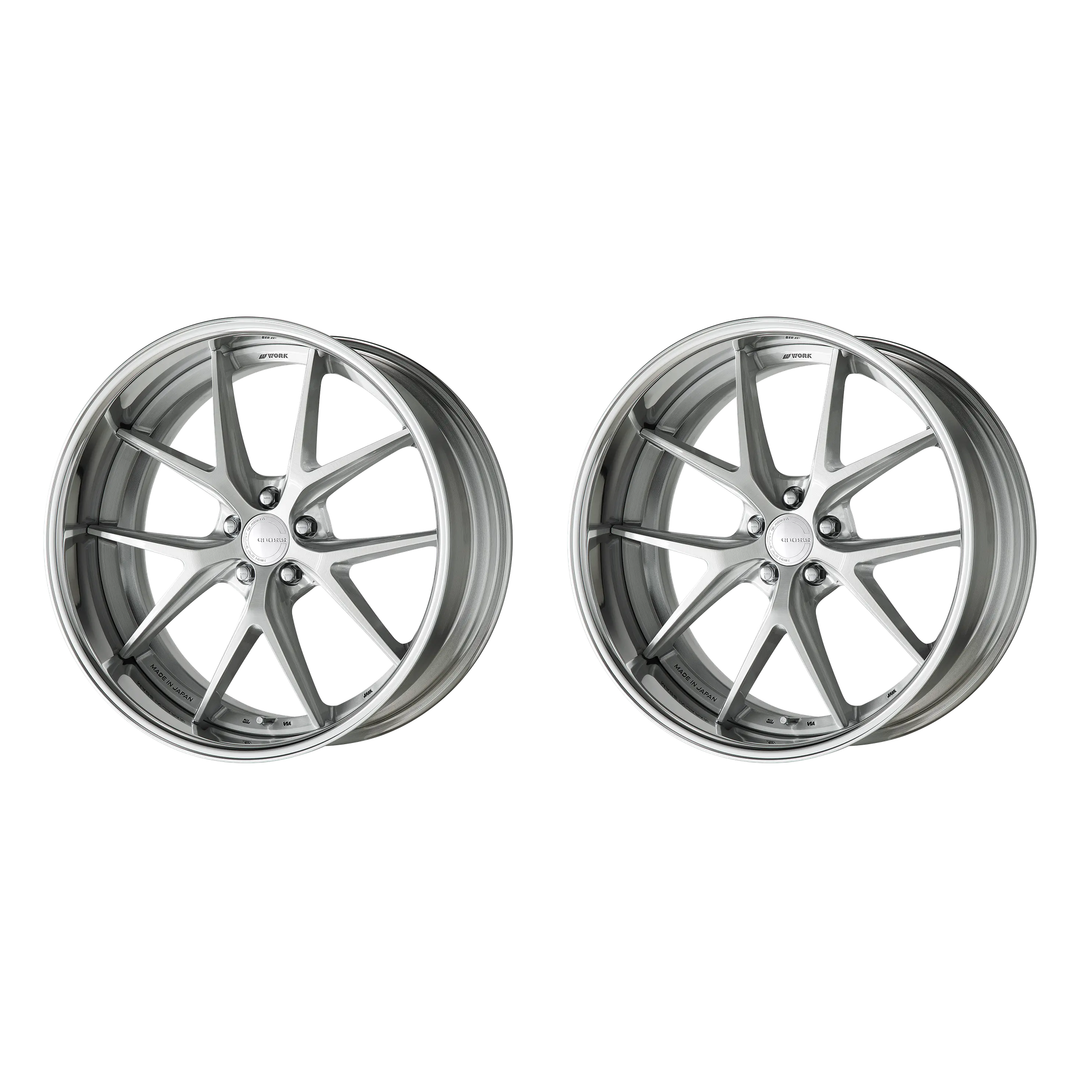 Work Wheels | GNOSIS RXS Brushed Silver Clear | 5X120 | 21X9 +2 | Full Reverse | A Disk (Pair)