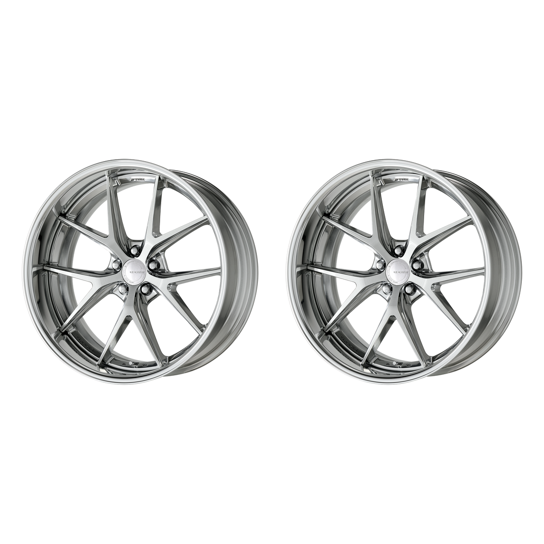Work Wheels | GNOSIS RXS Polished Buff | 5X112 | 20X9 +2 | Full Reverse | A Disk (Pair)