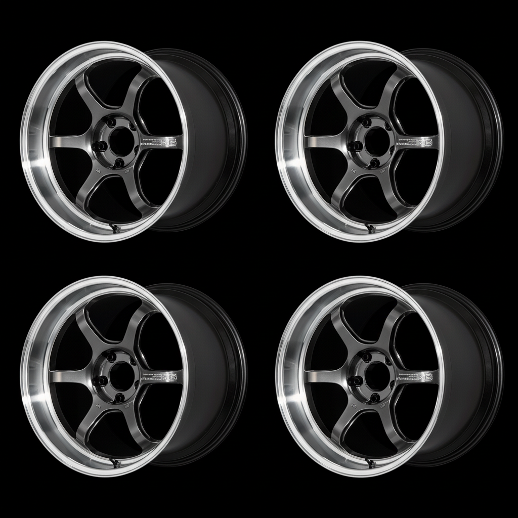 Advan | R6 Machining & Racing Hyper Black | 5X100 | 18X7.5 +44 (Set)