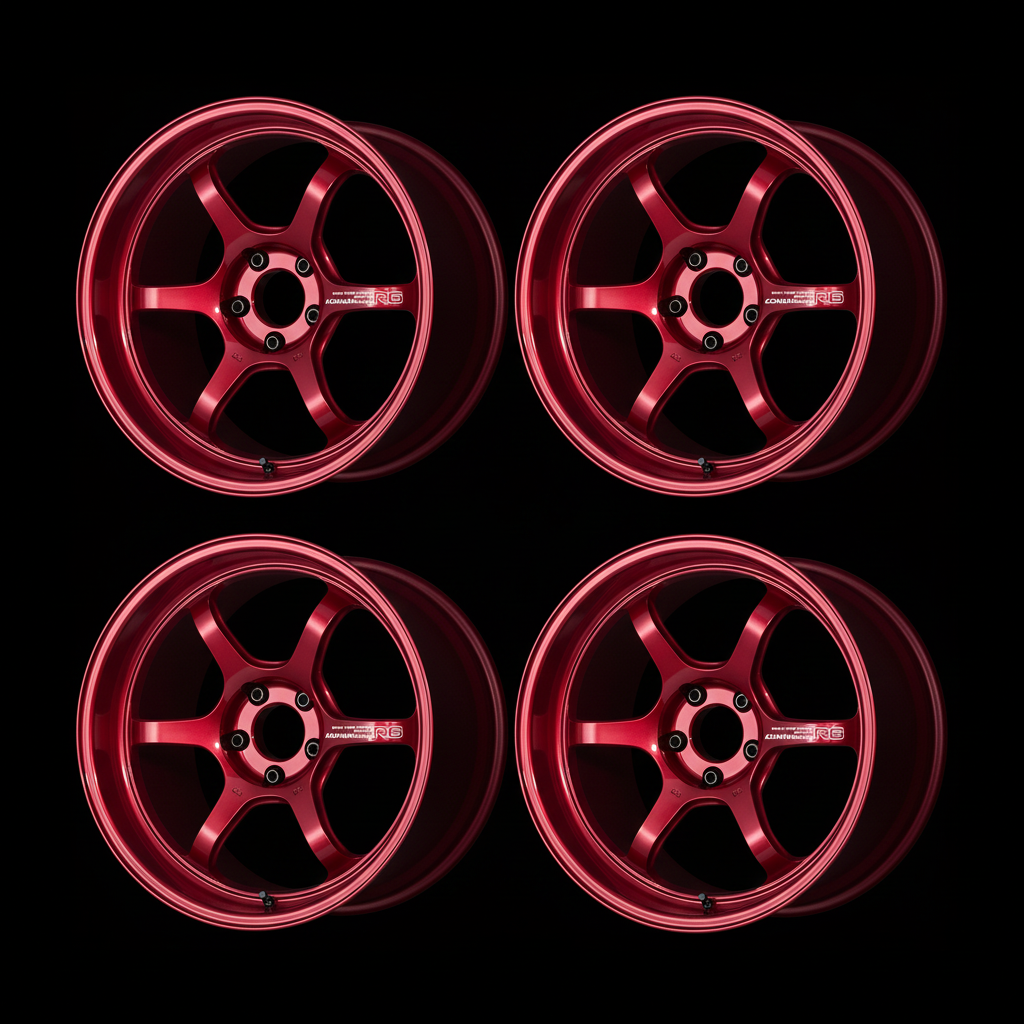 Advan | R6 Racing Candy Red | 5X114.3 | 20X9.5 +35 (Set)