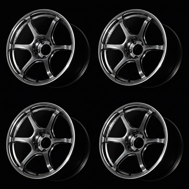 Advan | RG-4 Racing Hyper Black & Ring | 4X100 | 17X7.0 +42 (Set)
