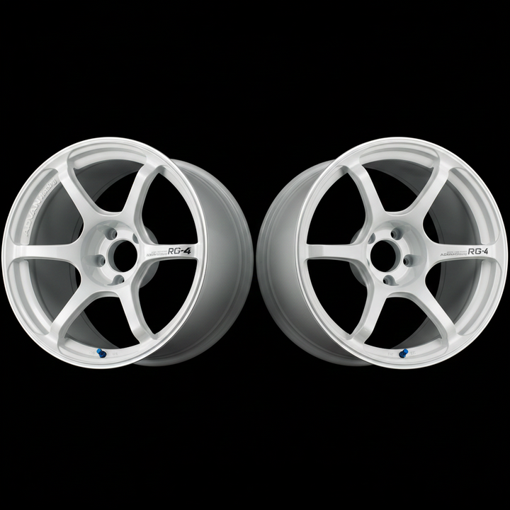 Advan | RG-4 Racing White Metallic & Ring | 4X100 | 17X7.0 +42 (Pair)