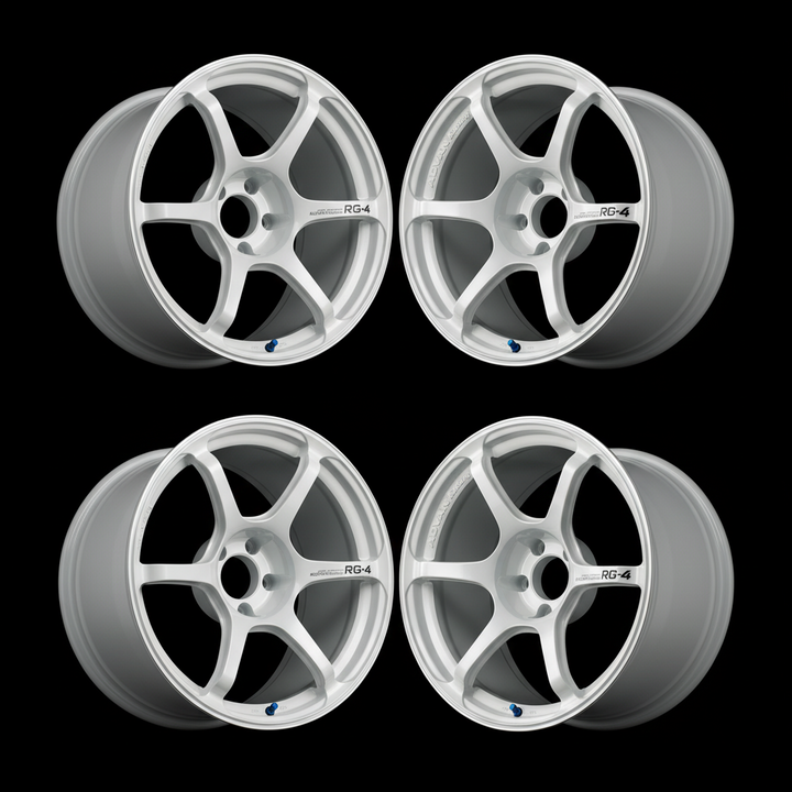 Advan | RG-4 Racing White Metallic & Ring | 4X100 | 17X7.5 +30 (Set)