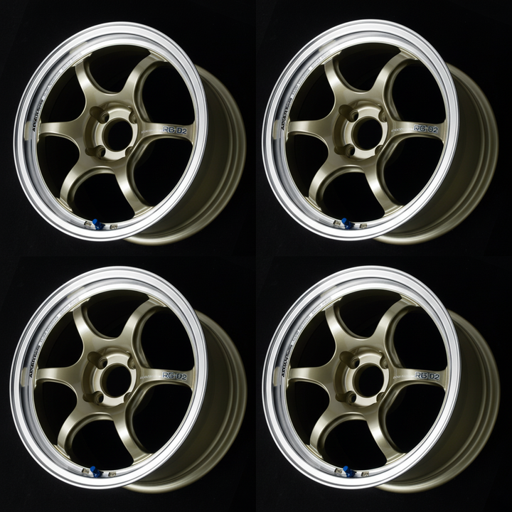 Advan | RG-D2 Machining & Champagne Gold | 4X100 | 15X5.0 +45 (Set)