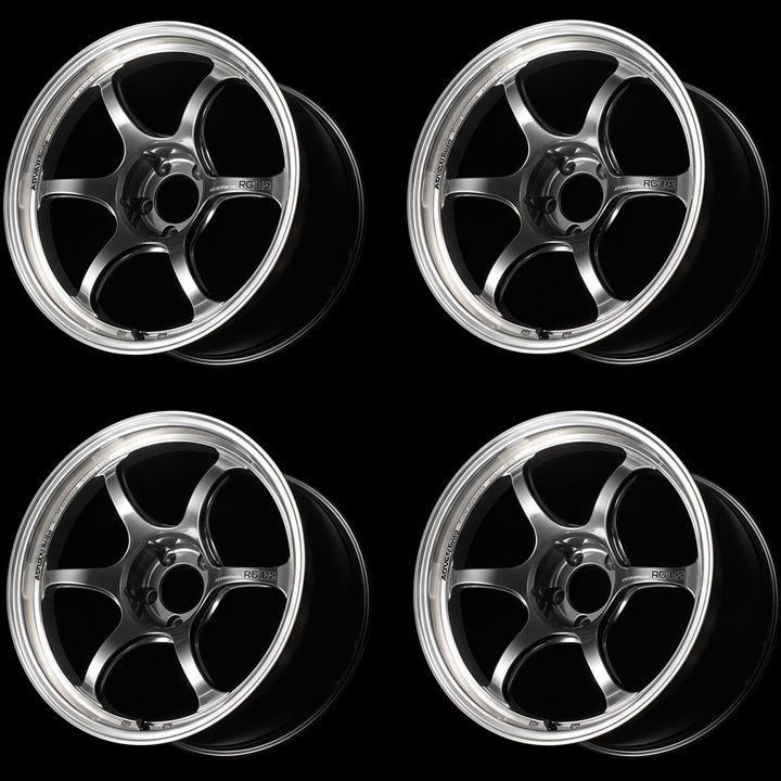 Advan | RG-D2 Machining & Racing Hyper Black | 4X100 | 17X7.5 +38 (Set)