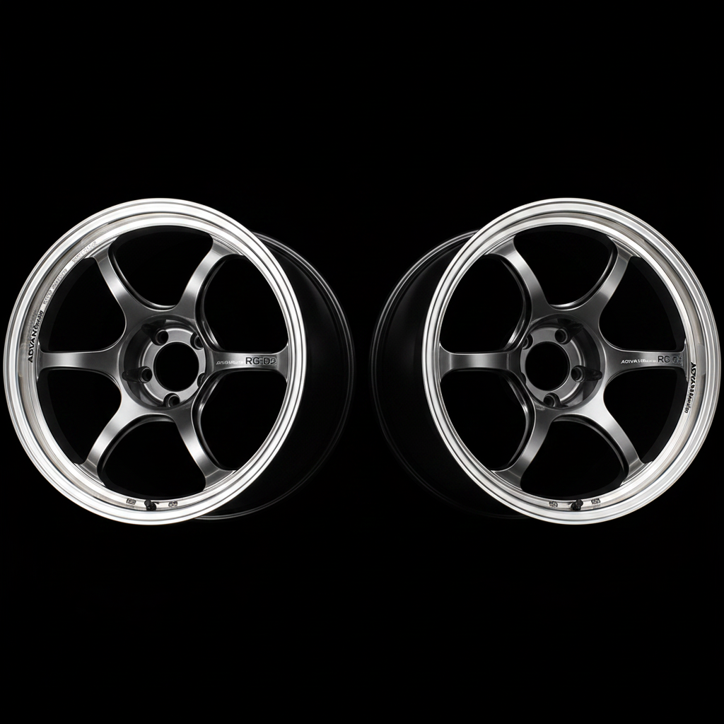 Advan | RG-D2 Machining & Racing Hyper Black | 4X100 | 17X7.0 +42 (Pair)