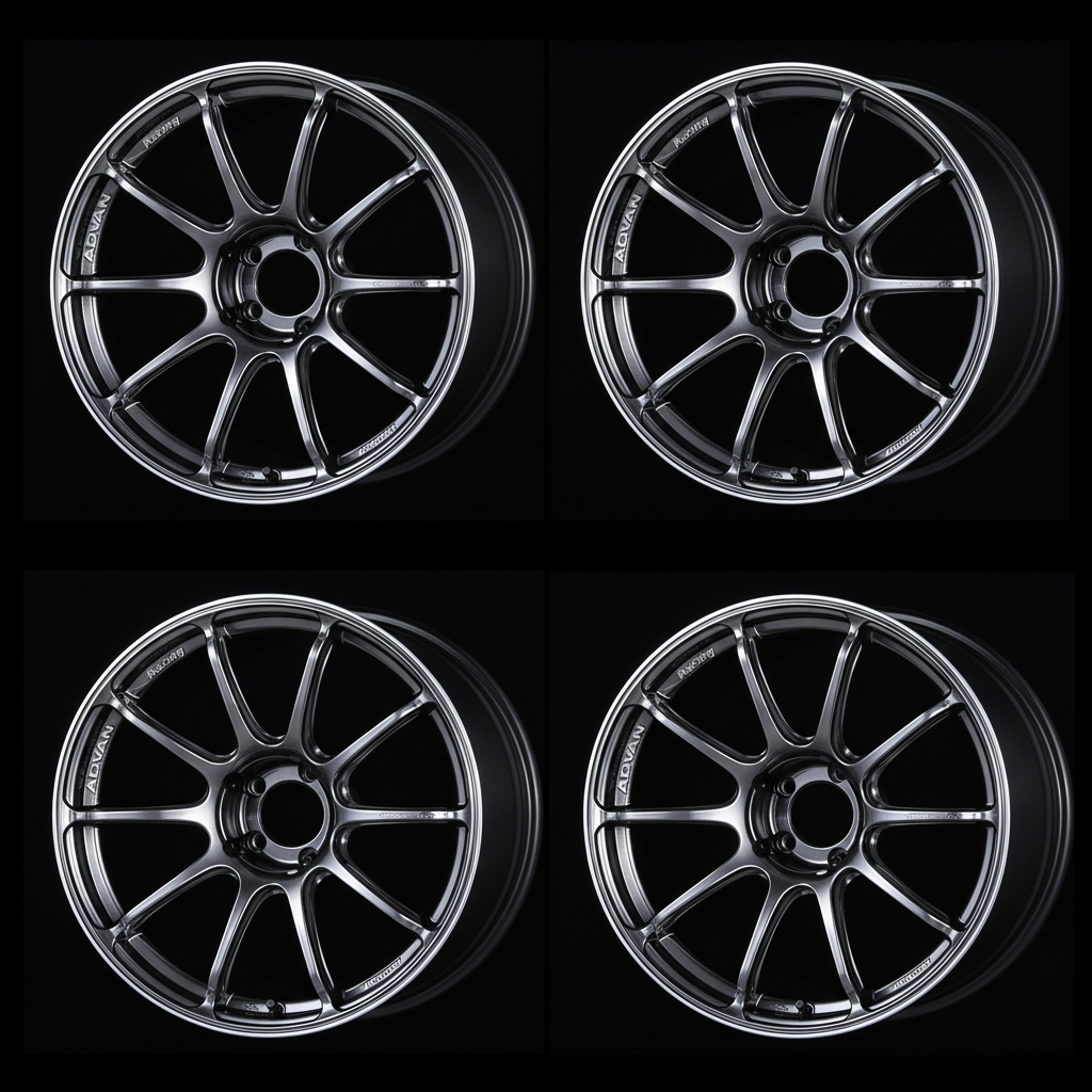 Advan | RSIII Racing Hyper Black & Ring | 5X100 | 18X7.5 +50 (Set)