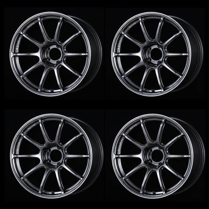 Advan | RSIII Racing Hyper Black & Ring | 5X100 | 18X7.5 +50 (Set)