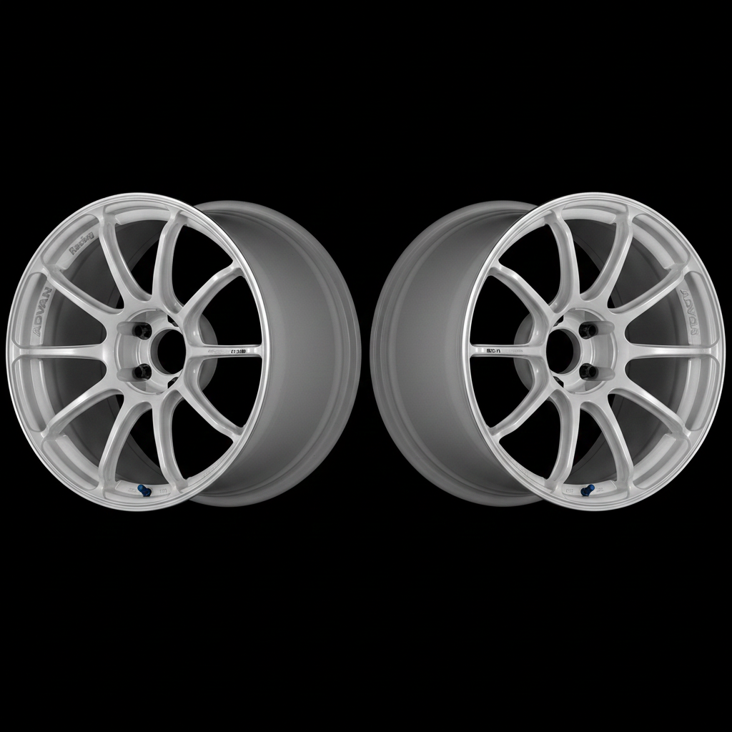 Advan | RSIII Racing White Metallic & Ring | 5X100 | 18X8.0 +48 (Pair)