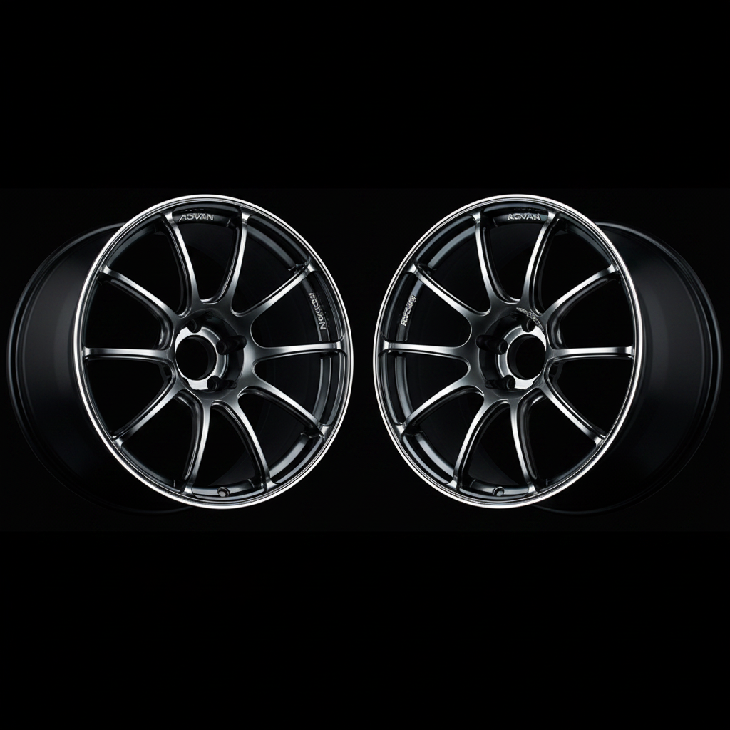 Advan | RZII Racing Hyper Black & Ring | 4X100 | 15X5.0 +45 (Pair)