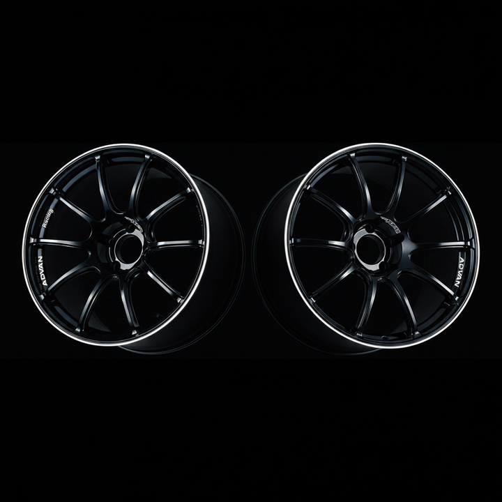 Advan | RZII Racing Gloss Black & Ring | 4X100 | 17X7.5 +38 (Pair)