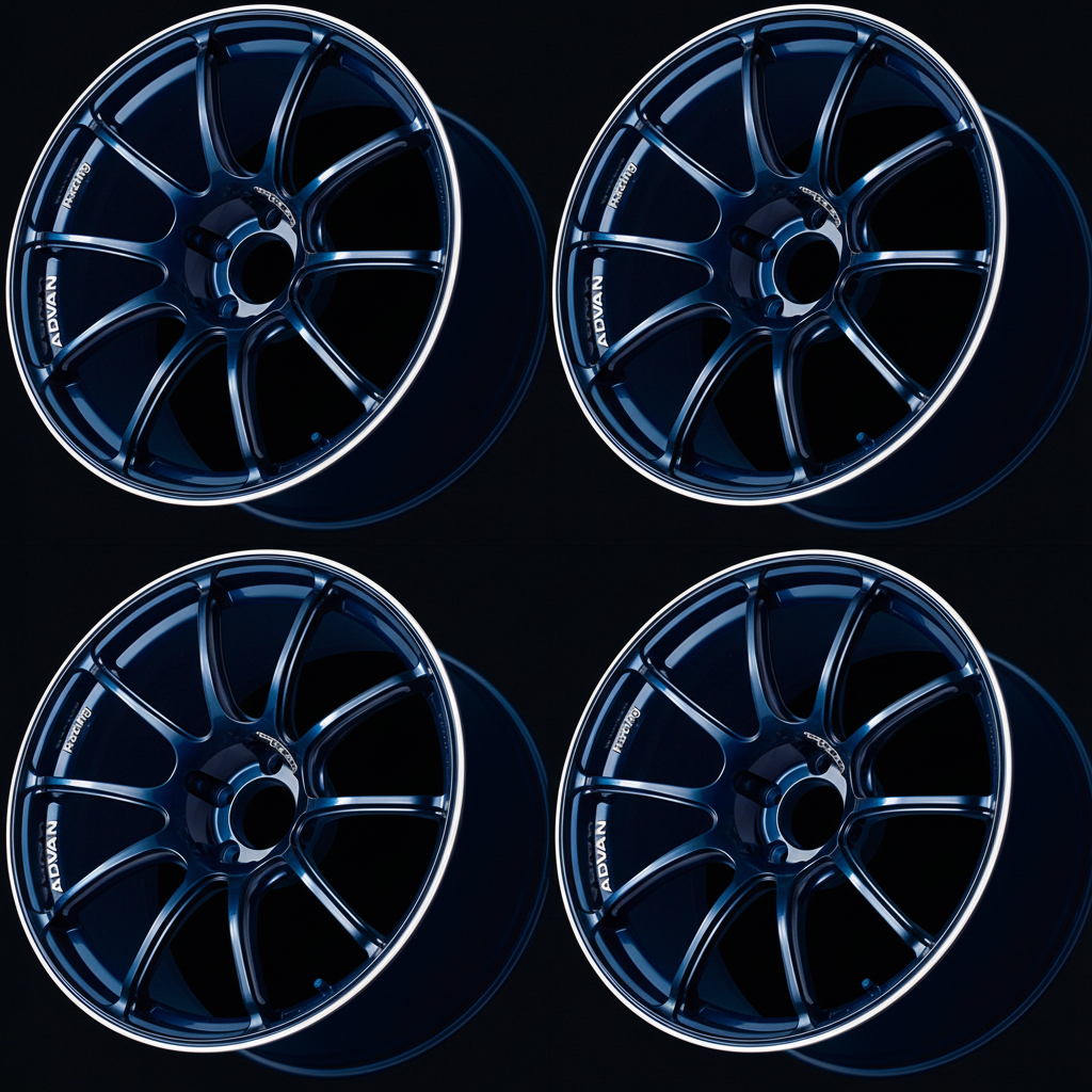 Advan | RZII Racing Indigo Blue & Ring | 4X100 | 16X5.5 +45 (Set)